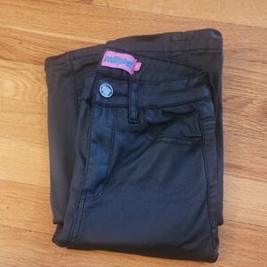 *Edikted* Black Flare Coated Jeans